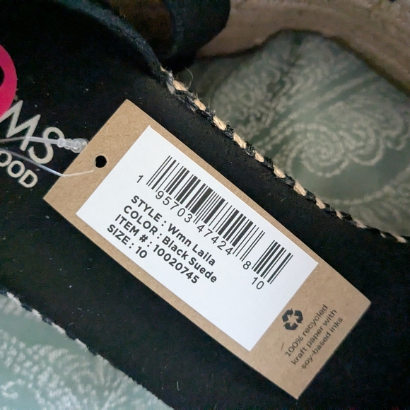 Toms Black Espadrille Sandals - Picture 3 of 8